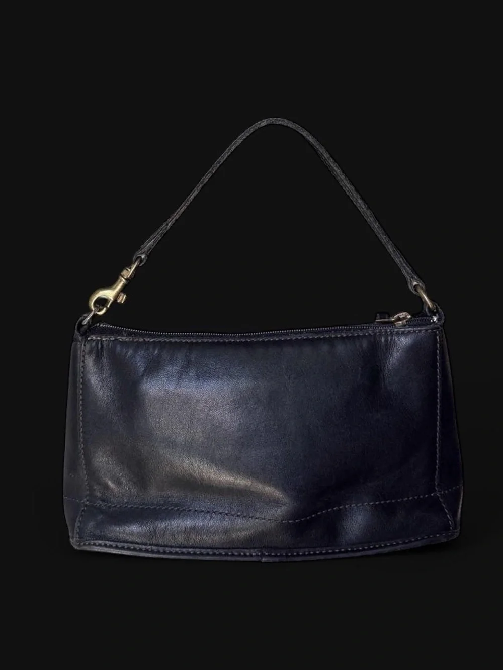 Vintage Coach black Demi bag gold hardware Inside patch logo is a little faded
